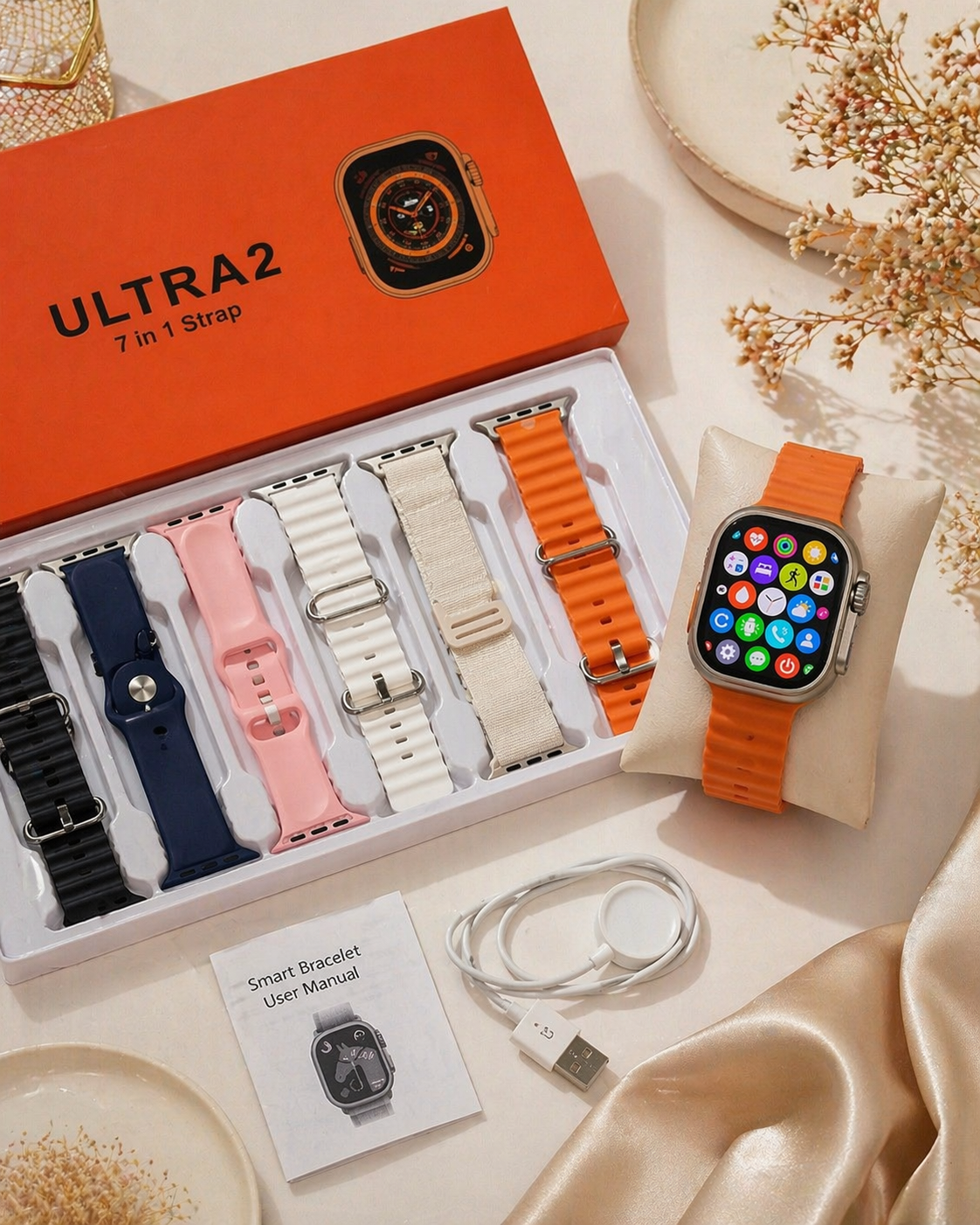 Ceas Smartwatch cu 7 Curele – Transport GRATUIT + 🎁 Cadou Surpriză