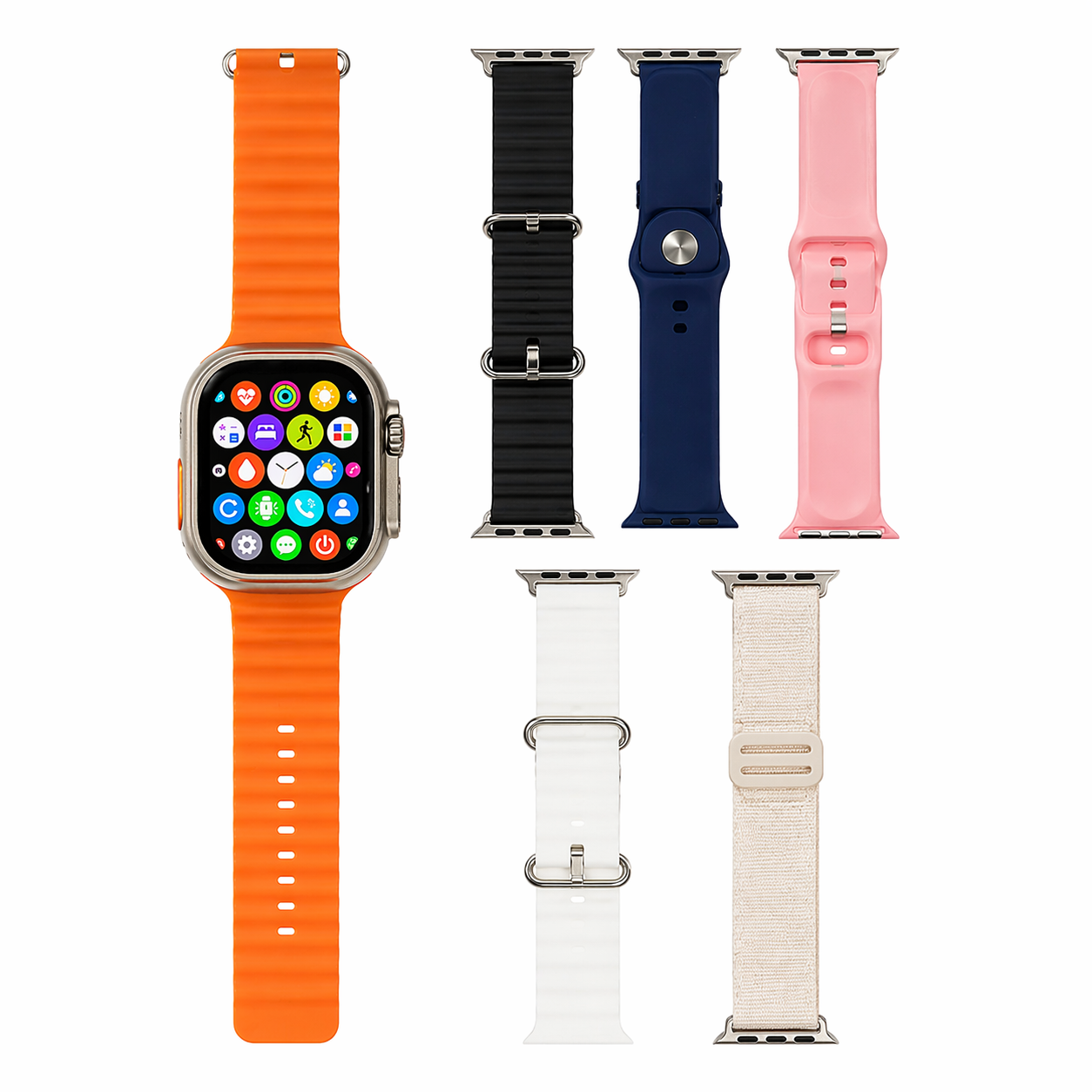 Ceas Smartwatch cu 7 Curele – Transport GRATUIT + 🎁 Cadou Surpriză