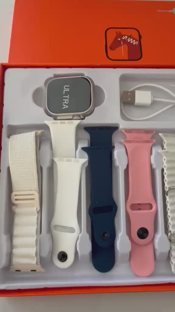 Ceas Smartwatch cu 7 Curele – Transport GRATUIT + 🎁 Cadou Surpriză